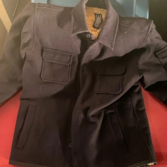 Gap Navy Blue Youth Extra Warm Size XXL Sherpa-Lined Unisex Coat - Picture 3 of 6